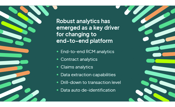 Robust analytics has emerged as a key driver for hanging to end-to-end platform