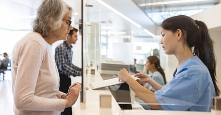 patients at hospital registration desk