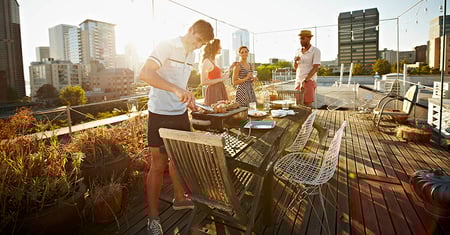 friends at a cookout
