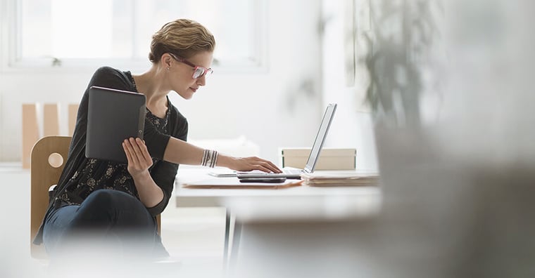 woman at computer