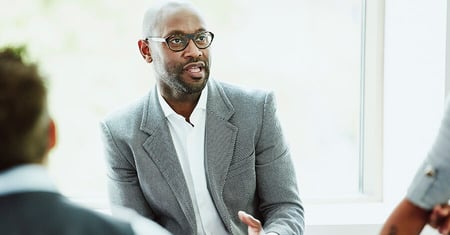 man in office setting