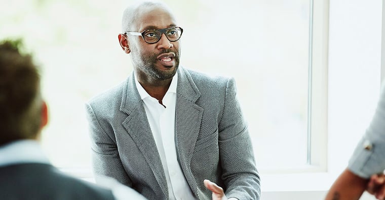 man in office setting