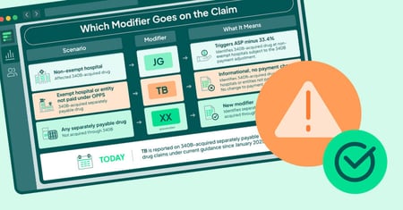 chart showing which modifier goes on the claim