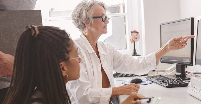 women at computer