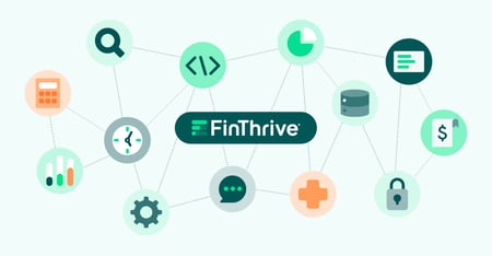 different icons all linking to the FinThrive logo