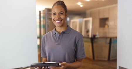 happy healthcare worker