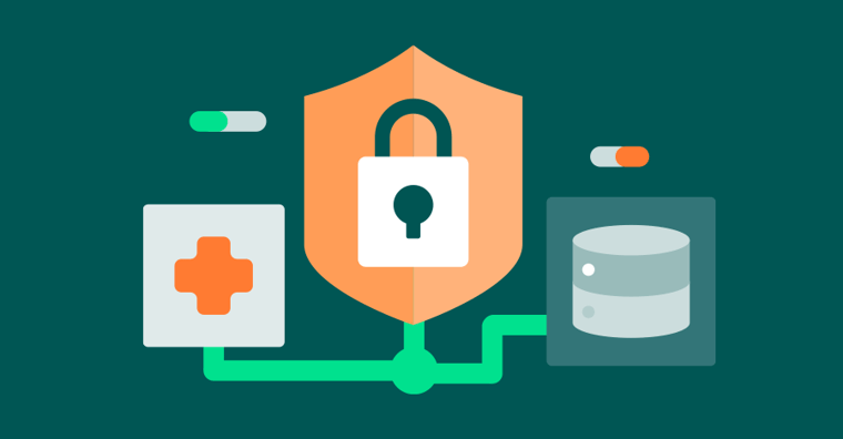 Cybersecurity Data Lock Illustration