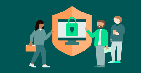 business team focused on cyber security