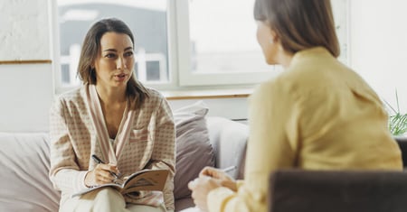 two women conducting an interview