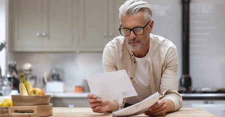 patient reviewing bill