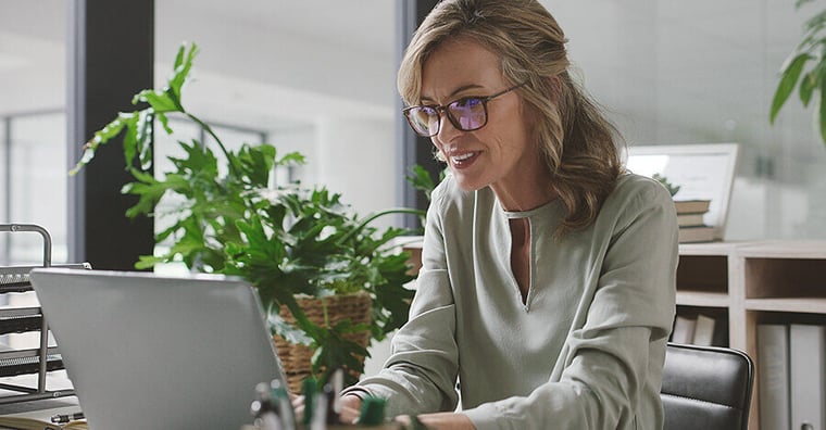 woman at computer